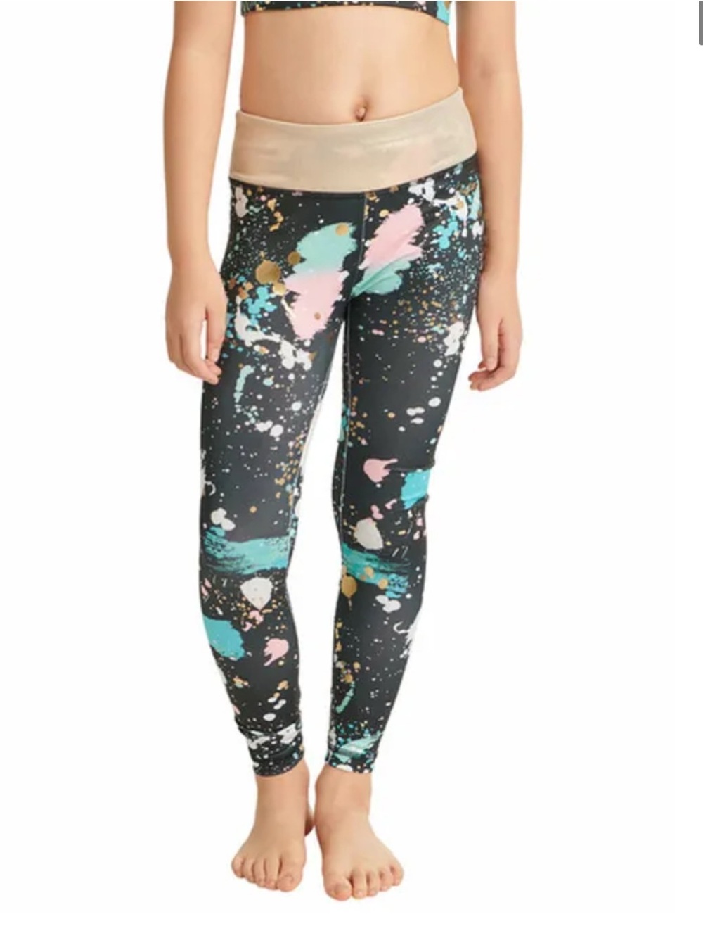NWT - Justice Girls' Splatter Full Length
Dance Legging Black - Size Small (7/8)
